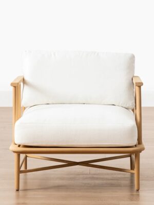 Alder Lounge Chair - Natural Oak | Linen Blend