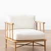 Alder Lounge Chair - Natural Oak | Linen Blend