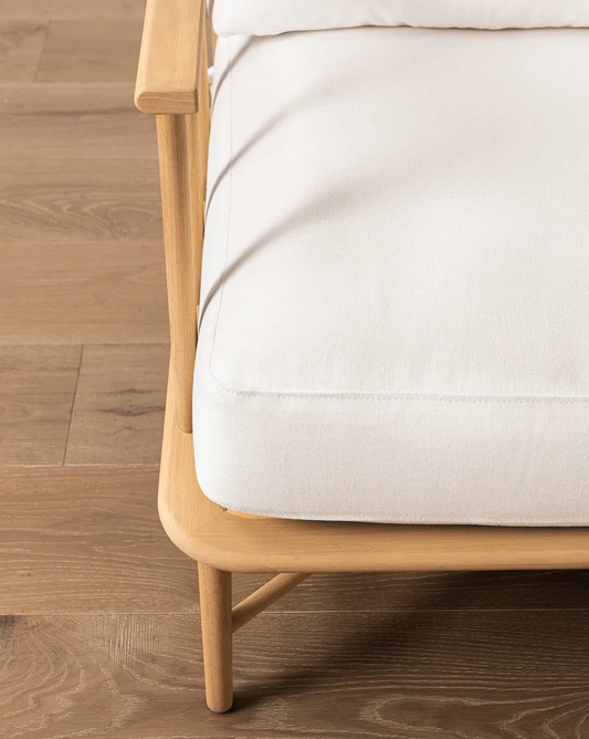 Alder Lounge Chair - Natural Oak | Linen Blend