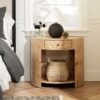 Marina Nightstand - Rounded Form & Brass Detail 2 Marina Nightstand – Rounded Form & Brass Detail