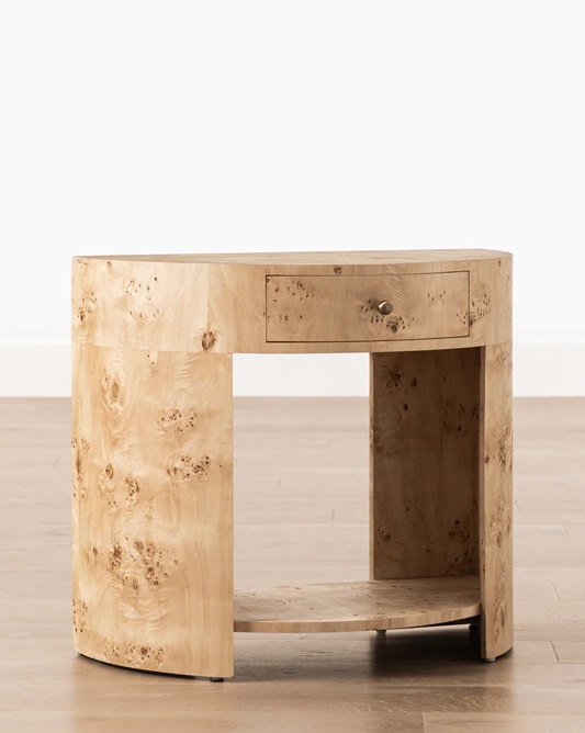 Marina Nightstand - Rounded Form & Brass Detail 3 Marina Nightstand – Rounded Form & Brass Detail