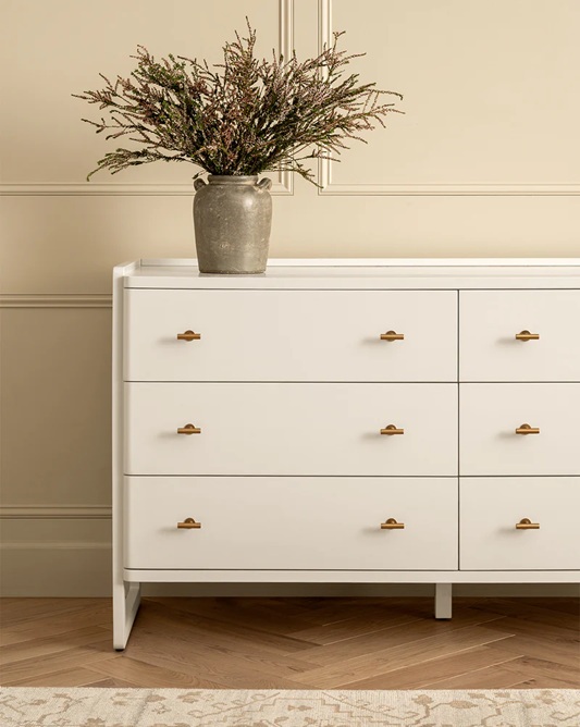 Alina Dresser – Ivory Lacquer | Brass Handles