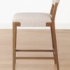 Arden Counter Stool – Walnut Frame | Linen Upholstery