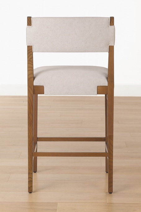 Arden Counter Stool – Walnut Frame | Linen Upholstery
