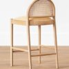 Arlo Counter Stool – Natural Oak | Rattan Back