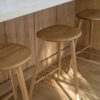 Baxter Counter Stool – Natural Solid Oak Finish