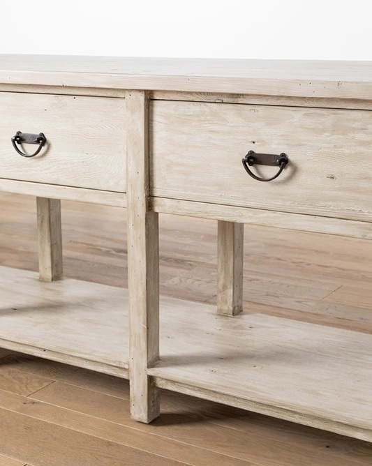 Brighton Console Table – Weathered Oak Finish