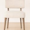 Cleo Dining Chair – Wooden Frame | Textured Linen