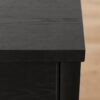Corvin Nightstand – Charcoal Oak | Brass Accents