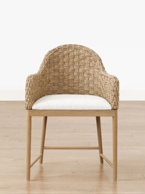 Dakota Armchair – Rattan Back | Fabric Seat