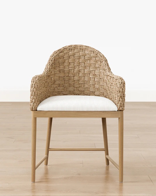 Dakota Armchair – Rattan Back | Fabric Seat