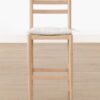 June Counter Stool – Natural Oak | Fabric Cushion