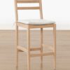 June Counter Stool – Natural Oak | Fabric Cushion