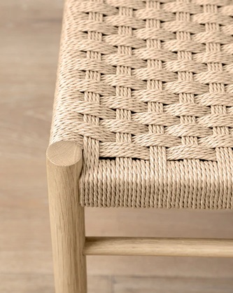 Oslo Counter Stool – Natural Oak | Woven Seat