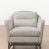 Harlan Lounge Chair – Textured Grey Fabric | Walnut Base
