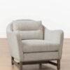 Harlan Lounge Chair – Textured Grey Fabric | Walnut Base