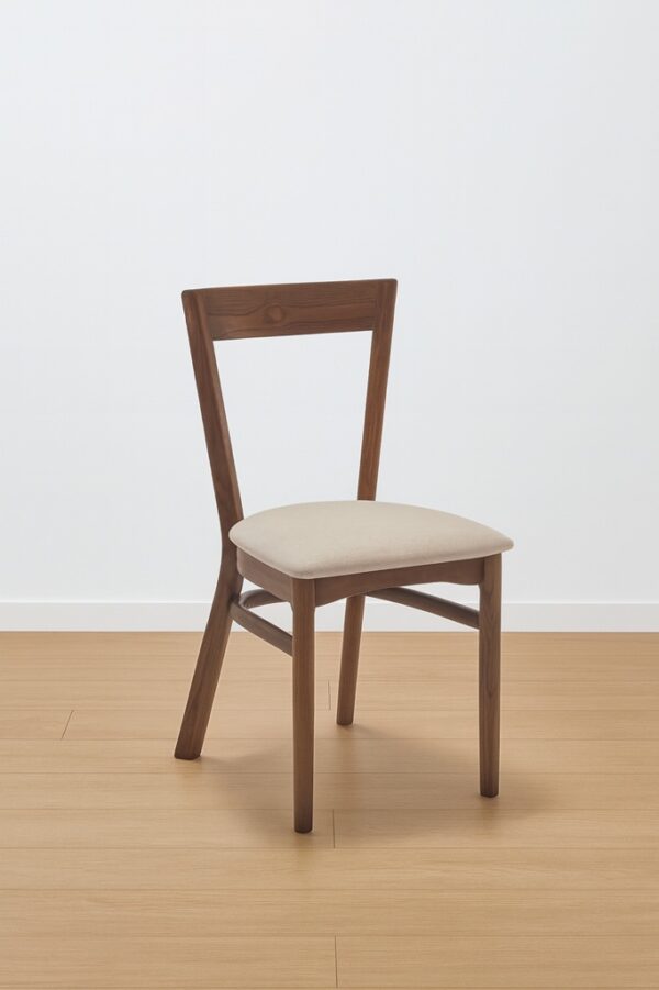 Crosby Dining Chair – Modern Walnut | Padded Seat