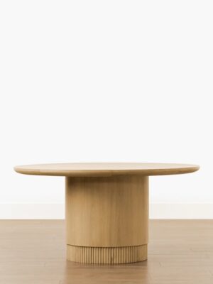 Ellington Round Dining Table – Natural Oak Pedestal Base