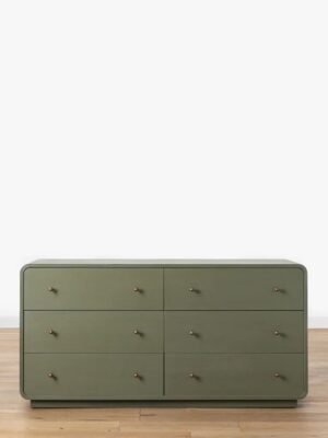 Ellora Dresser – Sage Green | Brass Knobs