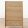 Everett Tallboy Dresser – Light Oak Finish | Brass Handles