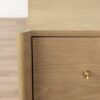 Everett Tallboy Dresser – Light Oak Finish | Brass Handles