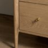 Everett Tallboy Dresser – Light Oak Finish | Brass Handles