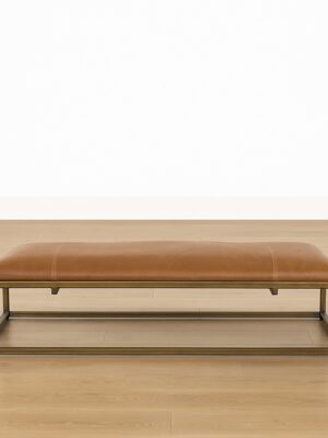 Hudson Coffee Table – Antique Brass Frame