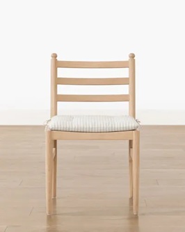 June Dining Chair – Natural Oak | Fabric Cushion