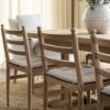 June Dining Chair – Natural Oak | Fabric Cushion