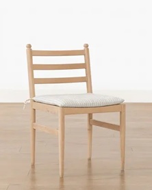 June Dining Chair – Natural Oak | Fabric Cushion