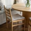 June Dining Chair – Natural Oak | Fabric Cushion