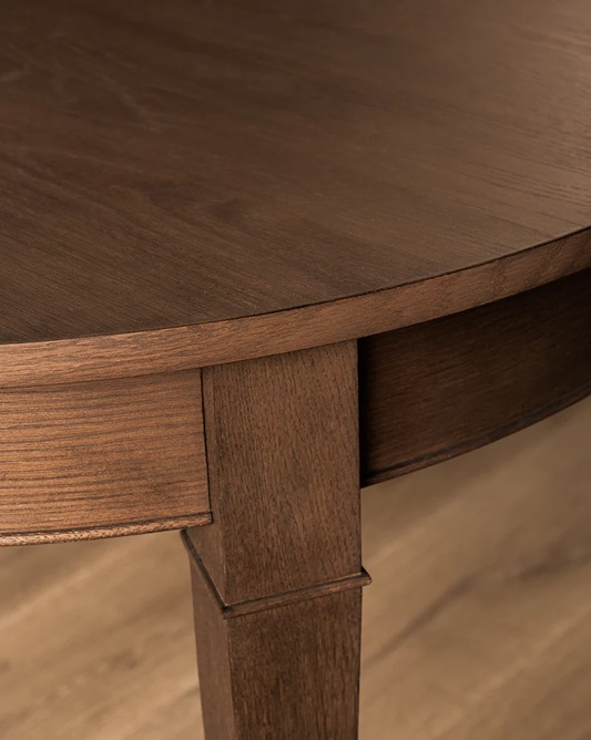 Kimora Extension Dining Table – Walnut Finish | Rounded Edges