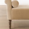 Leona Bench – Beige Velvet | Walnut Legs