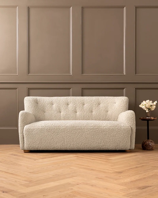 Liana Sofa – Cream Bouclé Upholstery