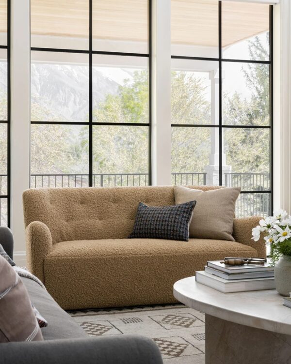 Liana Sofa – Cream Bouclé Upholstery