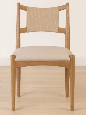 Luca Dining Chair – Oak Wood | Woven Back Support