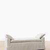 maeva-bench-upholstered-linen-skirted-base-5 Maeva Bench – Upholstered Linen | Skirted Base