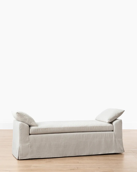 maeva-bench-upholstered-linen-skirted-base-5 Maeva Bench – Upholstered Linen | Skirted Base