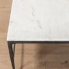 Milan Coffee Table – White Marble | Black Iron Frame