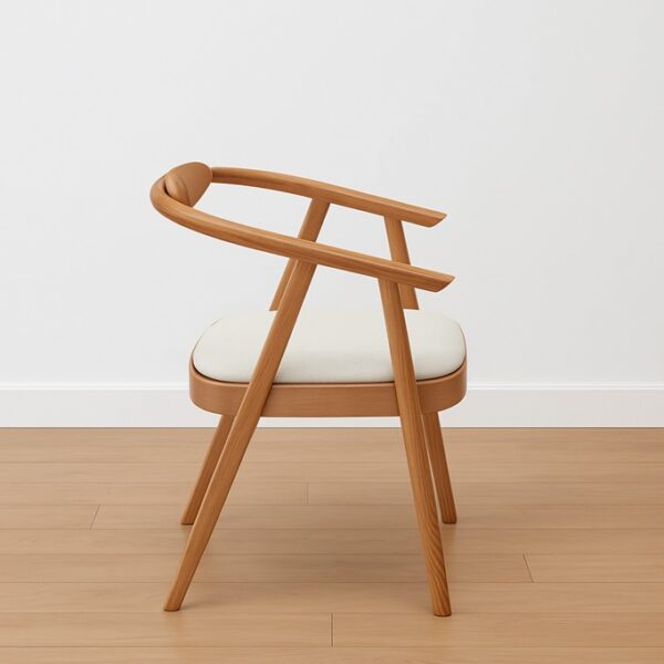 Milo Armchair – Natural Oak | Linen Fabric