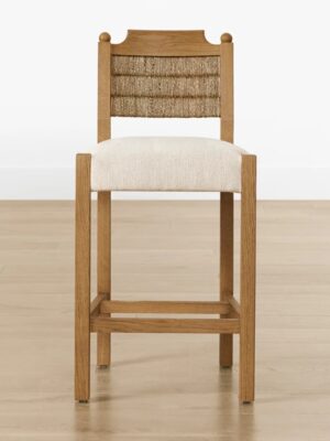 Monroe Counter Stool – Oak Frame | Woven Back