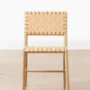 Noah Dining Chair – Natural Oak | Woven Leather Seat