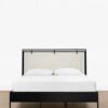 Nola Bed – Iron Frame | Textured Fabric Headboard