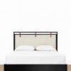 Nola Bed – Iron Frame | Textured Fabric Headboard