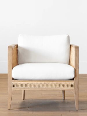 Paloma Lounge Chair – Oak Wood | Textured Rattan