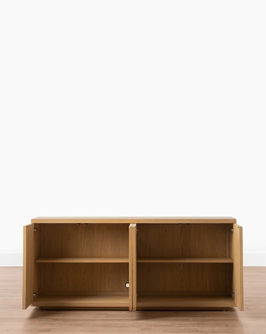 Sorrento Sideboard – Natural Oak Geometric Design