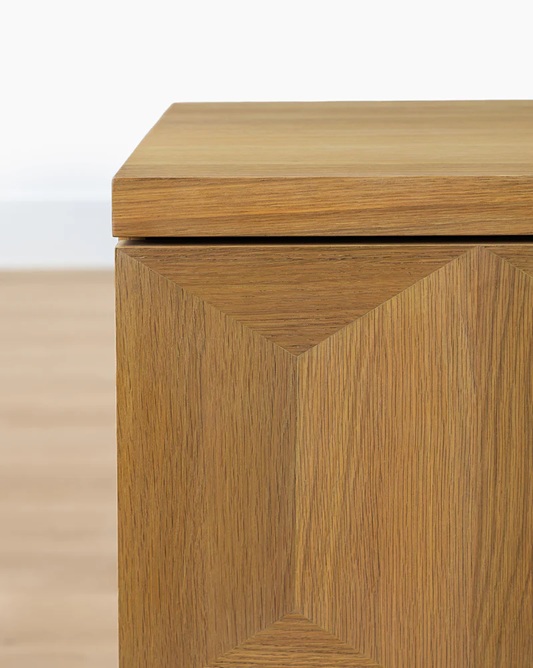 Sorrento Sideboard – Natural Oak Geometric Design