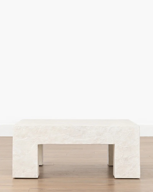 Sullivan Stone Coffee Table – Textured Limestone Finish