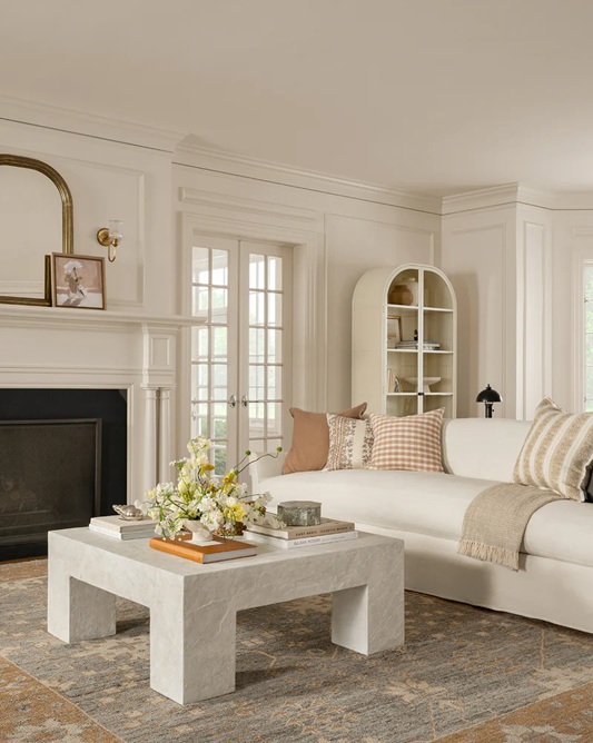 Sullivan Stone Coffee Table – Textured Limestone Finish