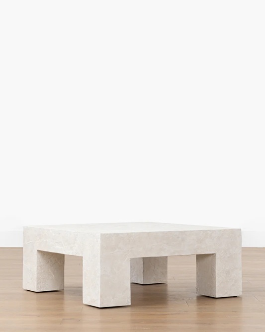 Sullivan Stone Coffee Table – Textured Limestone Finish